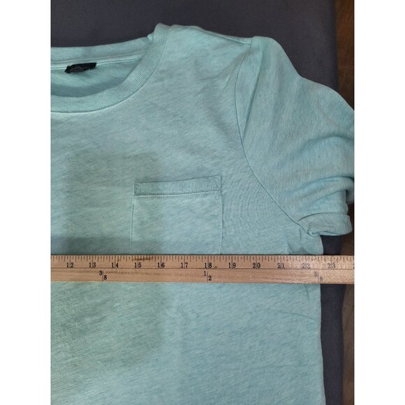 Talbots Women's XL Heathered Light Blue Aqua Pocket Pullover Beachy Coastal - Picture 4 of 6